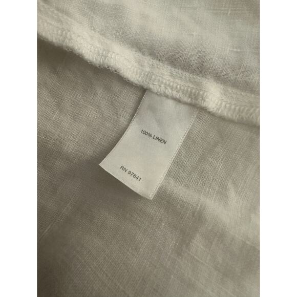 Pure Jill x J. Jill Linen Open Cardigan White Pockets LS Lagonlook Beachy XS - Picture 11 of 14
